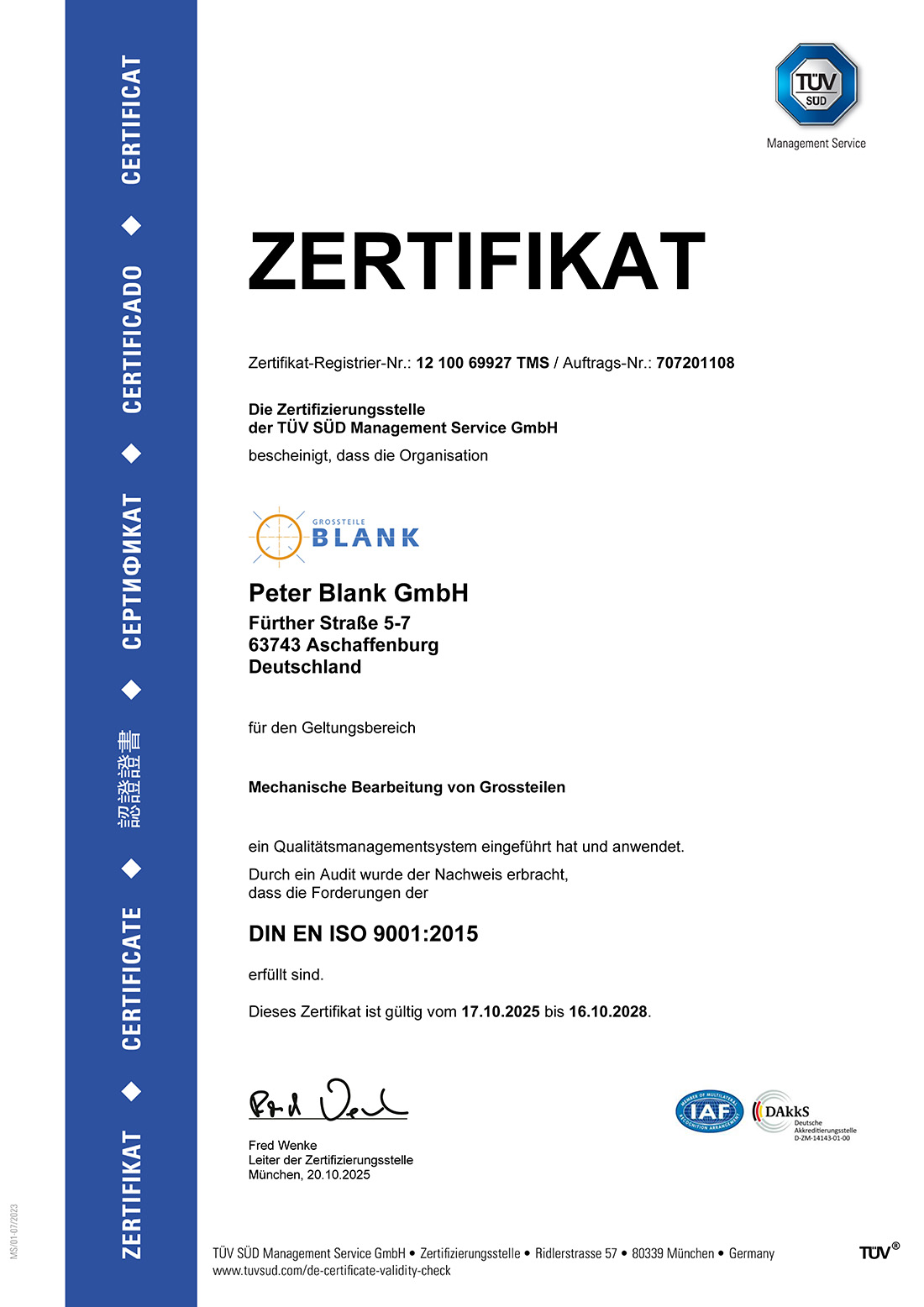 DIN EN ISO 9001:2015