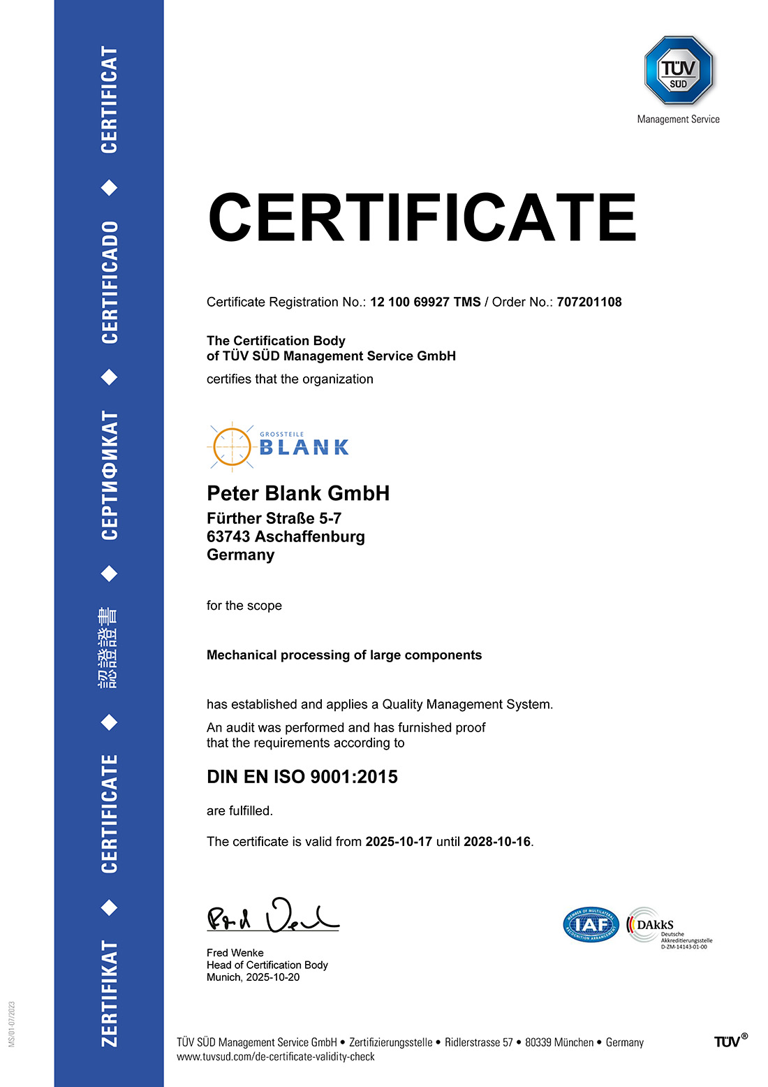 DIN EN ISO 9001:2015